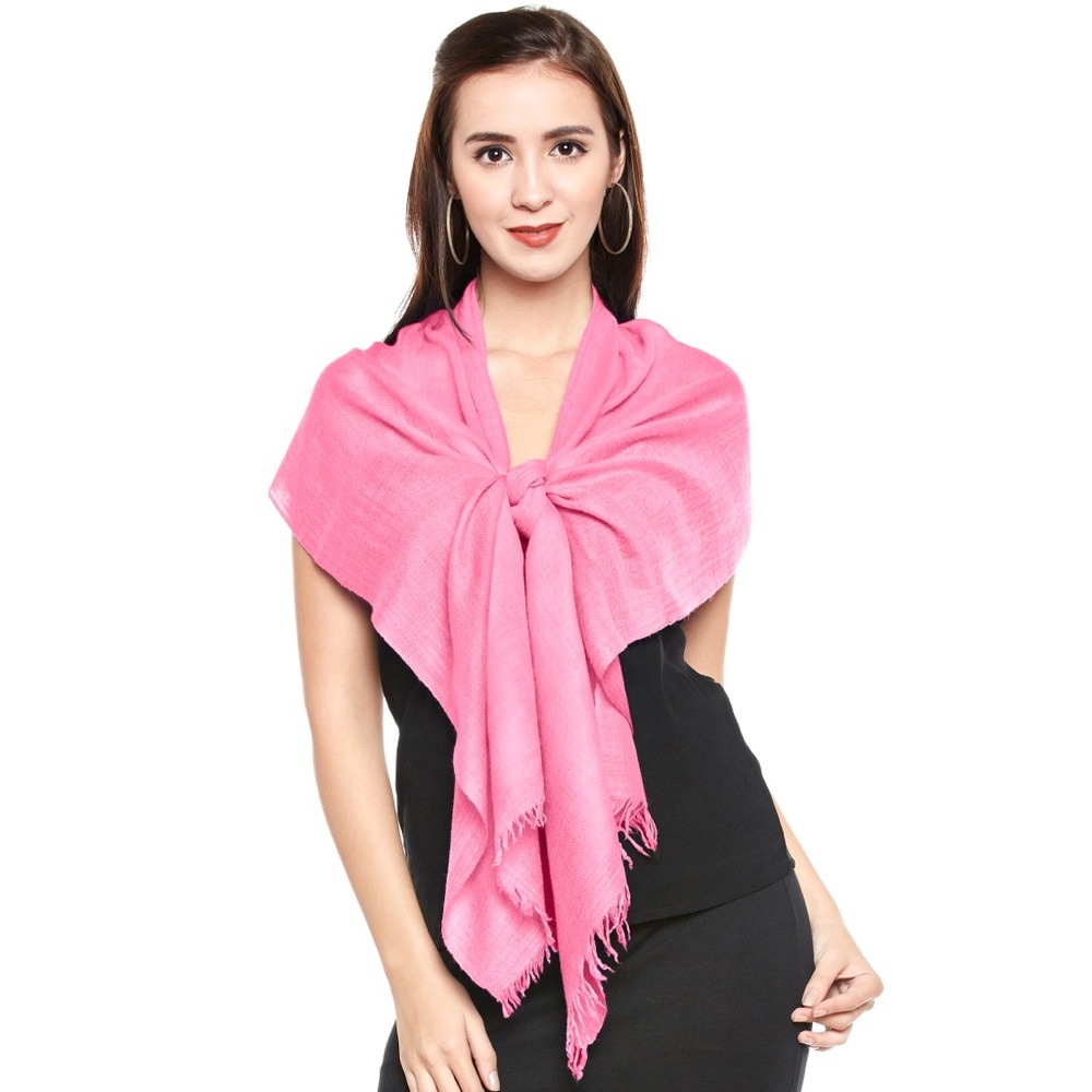 Orchid Pink 100% Cashmere Scarf